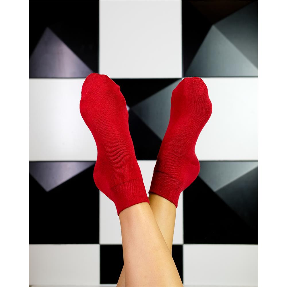3 PAIRS OF THERMAL SHORT SOCKS RED-GREY-GREEN 